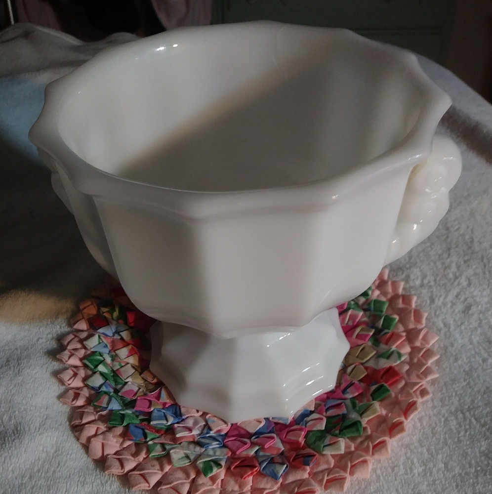 Milk glass goblet /Candy Dish / Planter